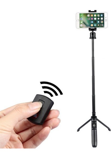 M070 Selfi Monopod Kablosuz Uzaktan Kumanda ile