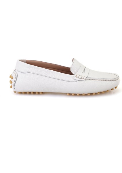 Vanessa Beyaz Kadın Deri Loafer fiyatları
