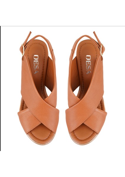 Keeley Taba Kadın Topuklu Deri Sandalet indirimleri