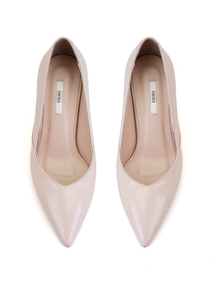 Millie Pudra Kadın Kroko Baskılı Rugan Deri Stiletto indirimleri