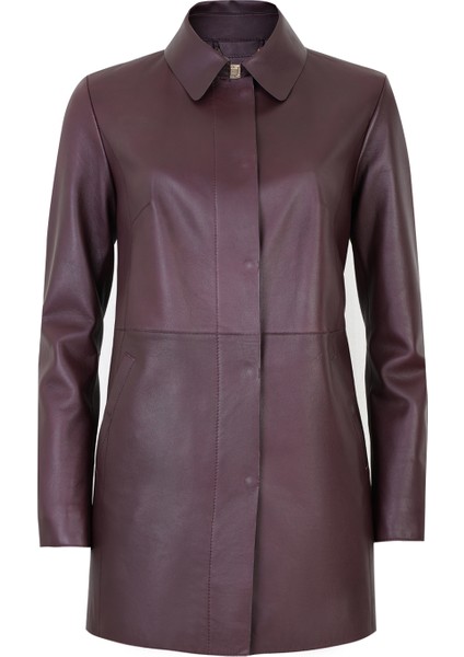 Cherlin Bordo Kadın Deri Mont fiyatları