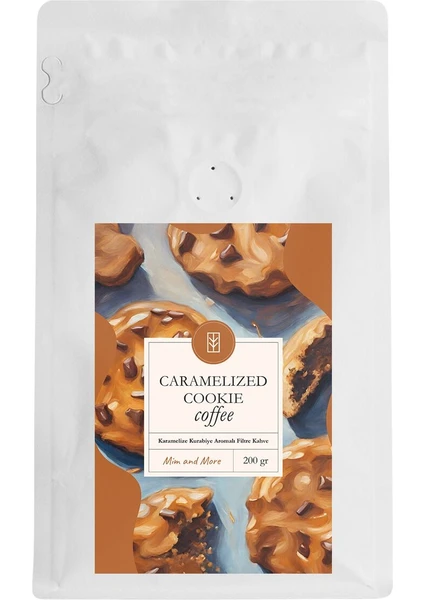 Mim And More Caramelized Cookie Coffee Karamelize Kurabiye Aromalı Kahve Çekirdek Kahve 200 gr