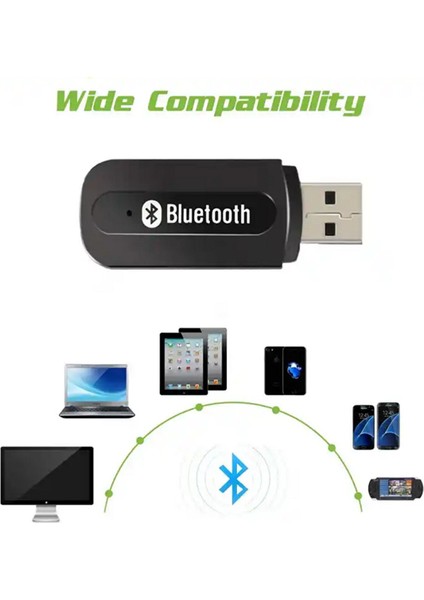 Bluetooth Dongle Usb/aux 3.5mm Kablosuz Stereo Ses Müzik Alıcısı/adaptör Dongle Uyumlu