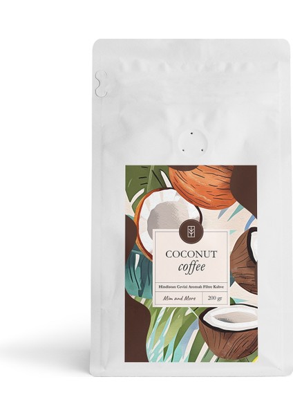 Mim And More Coconut Coffee Hindistan Cevizi Aromalı Kahve Çekirdek Kahve 200 gr