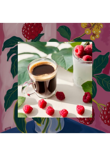 Mim And More Raspberry Coffee Ahududu Aromalı Kahve Çekirdek Kahve 200 gr