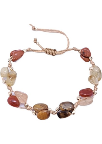 Naz Doğal Taş Bayan Ikizler Burcu Bileklik