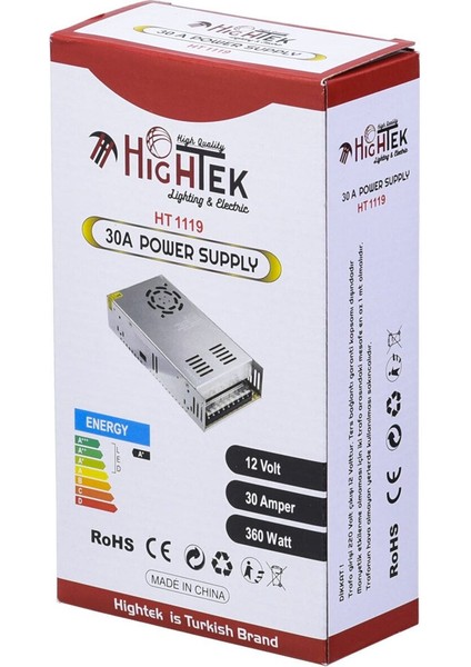 12V 30A Smps Metal Kasa Adaptör HT-1119