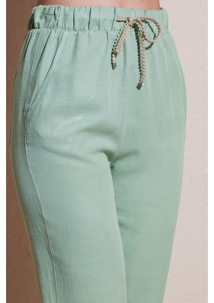Pamuklu Relaxed Fit Pantolon Bayan Pantolon 24Y0250K1 fırsatları
