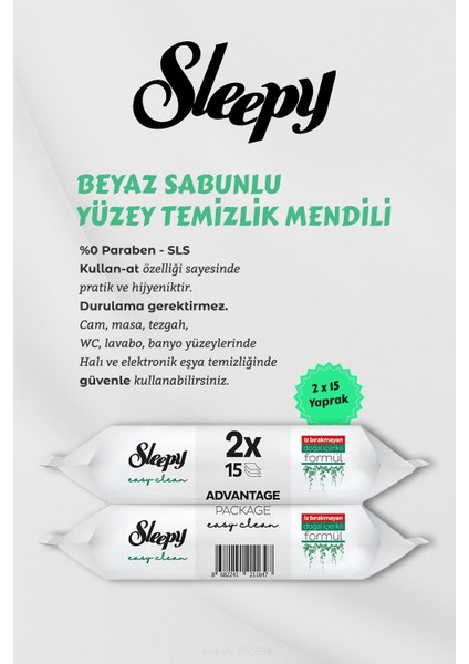 Easy Clean Yüzey 2 x 15 Ve, Mopa Uyumlu 4 Xl Havlular, Pamuk 50 Gram