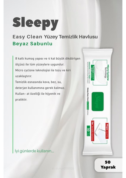 Easy Clean Yüzey 2 x 15 Ve, Mopa Uyumlu 4 Xl Havlular, Pamuk 50 Gram