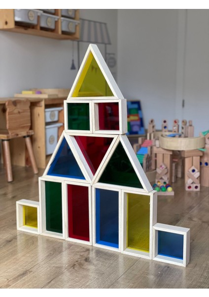 Waldorf Ahşap Oyuncak 12'li Büyük Boy Rainbow Blokları