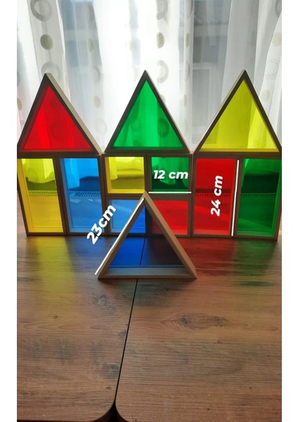 Waldorf Ahşap Oyuncak 12'li Büyük Boy Rainbow Blokları fiyatları