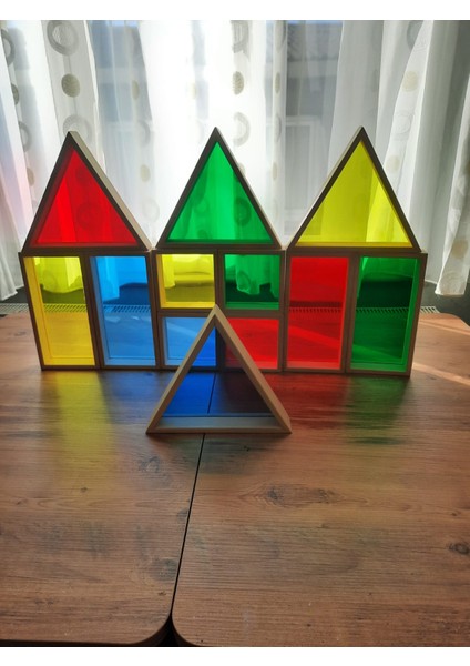 Waldorf Ahşap Oyuncak 12'li Büyük Boy Rainbow Blokları indirimleri