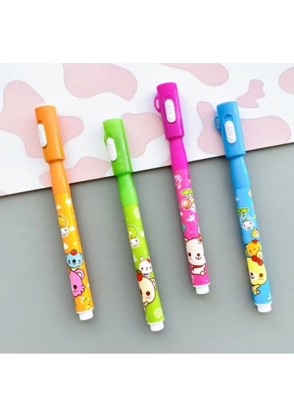 Reflect Your Style Kitty Animals Serisi 18 Adet Invisible Pen, Işıklı Keçeli Fosforlu Görünmez Kalem, Hediyelik Oyuncak