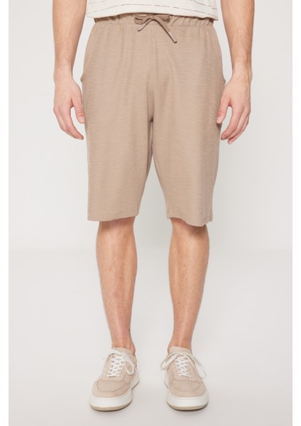 Standart Fit Normal Kesim Bisiklet Yaka Pamuklu Çizgili Pijama Takımı