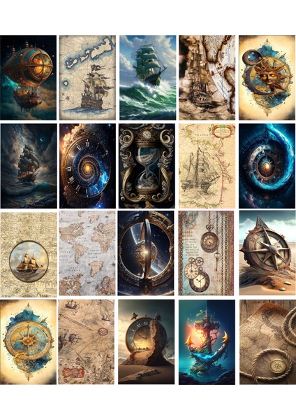 Denizcilik Temalı Kartpostal Seti (10X15 cm 20 Adet)