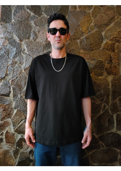 Siyah Düz Basic T-Shirt
