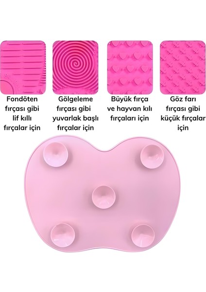 Mbb Eticaret Pratik Kolay Makyaj Fırçası Temizleme Matı Aparatı Aleti