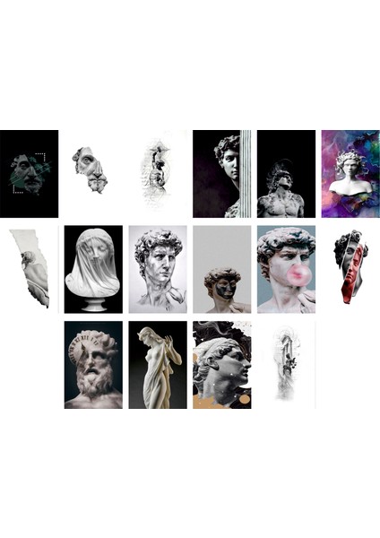 Heykel Temalı Kartpostal Seti (10X15 cm 16 Adet)