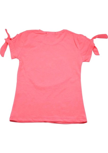 Çiçek Sepet Nakışlı Kız Bebek Tshirt Pembe