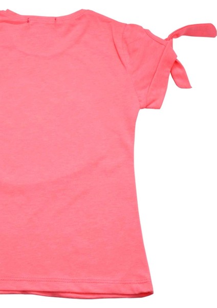 Çiçek Sepet Nakışlı Kız Bebek Tshirt Pembe