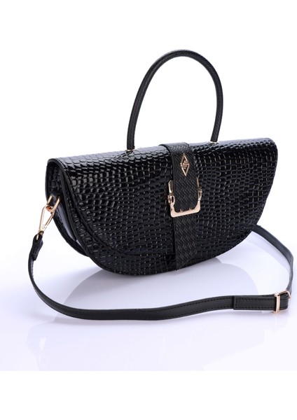 Cachet Parlak Siyah Kadın El Çantası fiyatları