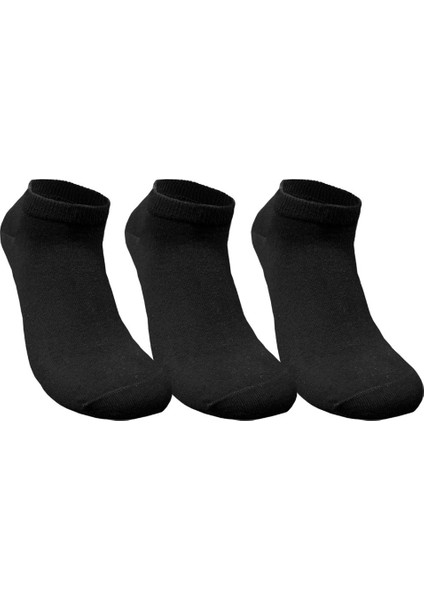 Ankle 3 Pack Unisex Siyah Çorap