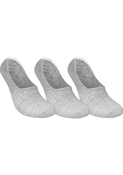 Invisible 3 Pack Unisex Gri Çorap