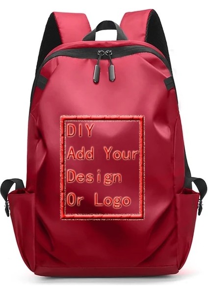 Kırmızı Diy Erkekler Çok Fonksiyonlu Iş Not Defteri Sırt Çantası USB Bağlantı Noktası Su Geçirmez Sırt Çantası Komik Karikatür Komik Desen Baskılı Erkek Kız Sırt Çantası (Yurt Dışından)