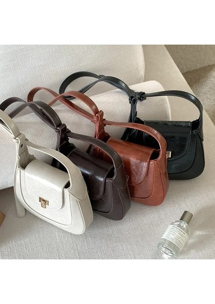 Siyah 16.5CMX20CMX3.5CM Sol Taraf Retro Tasarım Moda Kadın Küçük Çanta 2023 Kış Lüks Deri Crossbody Çanta Kadın Omuz Çantaları Bolsas (Yurt Dışından) indirimleri