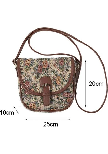 Siyah Hylhexyr Omuz Çantası Edebi Eyer Çantası Retro Çiçek Pamuk Keten Kanvas Tote Kadın Küçük Crossbody Çanta (Yurt Dışından) modelleri