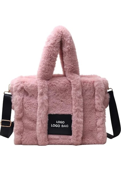 Hanfen 25X33X12CM Kış Taklit Kürk Kadın Çantası Peluş Çanta Tasarımcısı Marka Kabarık Yün Omuz Çantası Kadın Kürklü Crossbody Messenger Çanta (Yurt Dışından) fiyatları