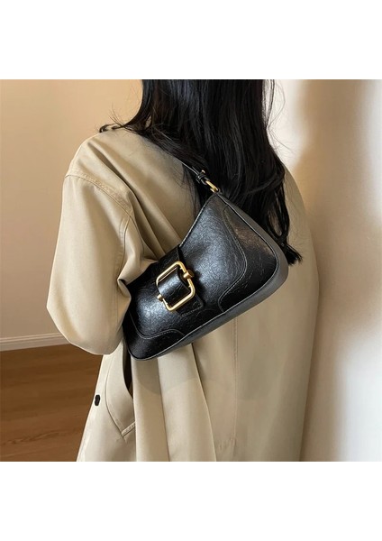 Haki 25CMX12CMX6CM Sol Taraftaki Küçük Kemer Tokası Tasarım Omuz Çantaları Kadınlar Için 2023 Yeni Moda Trendi Tasarımcı Crossbody Çanta Koltukaltı Çanta Çanta (Yurt Dışından) indirimleri