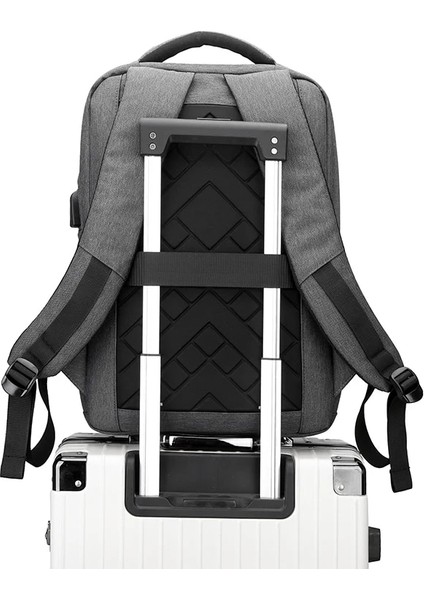 Şarap Kırmızı 42X28X16 cm Erkek Sırt Çantaları Çok Fonksiyonlu Su Geçirmez Çanta USB Şarj Dizüstü Sırt Çantası Erkek Iş Seyahat Sırt Çantası Çok Bölmeli Tasarım (Yurt Dışından) modelleri