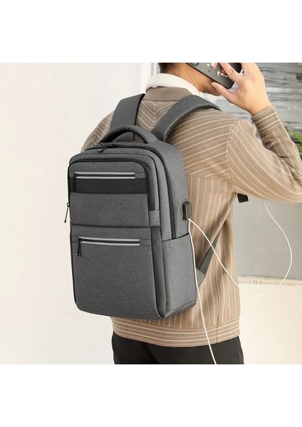 Şarap Kırmızı 42X28X16 cm Erkek Sırt Çantaları Çok Fonksiyonlu Su Geçirmez Çanta USB Şarj Dizüstü Sırt Çantası Erkek Iş Seyahat Sırt Çantası Çok Bölmeli Tasarım (Yurt Dışından) fırsatları