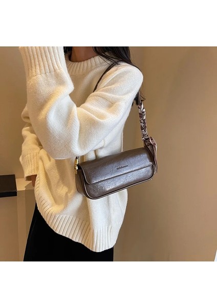 Çamur Rengi Y2K Stil Tasarım Koltukaltı Çanta Kadınlar Için 2023 Sonbahar Kış Kore Moda Düz Renk Eşarp Omuz Çantası Çanta ve Çantalar (Yurt Dışından) indirimleri