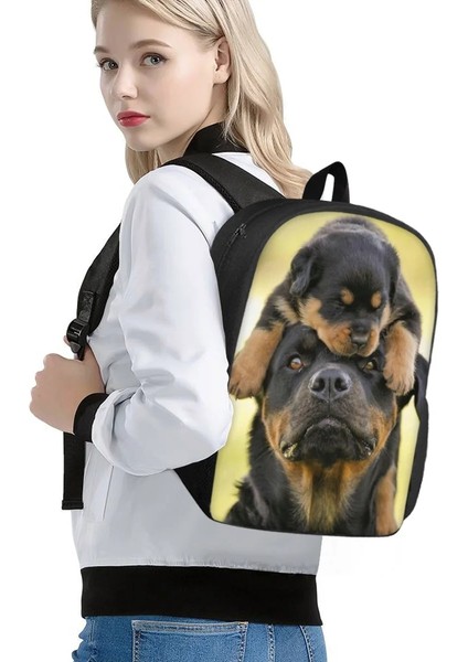 HBCS000059Z87 15 Inç Hycool Bulldog Husky Köpek Alman Çoban Boston Terrier Baskı Sırt Çantası Çocuklar Genç Sırt Çantası Okul Çantası Çocuk Bolsas (Yurt Dışından) modelleri