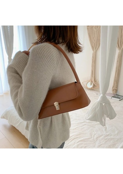 Kahverengi Koltuk Altı Çantası Kadın Çantası 2023 Fransız Fashionniche Çanta Batı Tarzı Yeni Trendy Taşınabilir Tüm Maç Ins Omuz Çantası Çanta (Yurt Dışından)