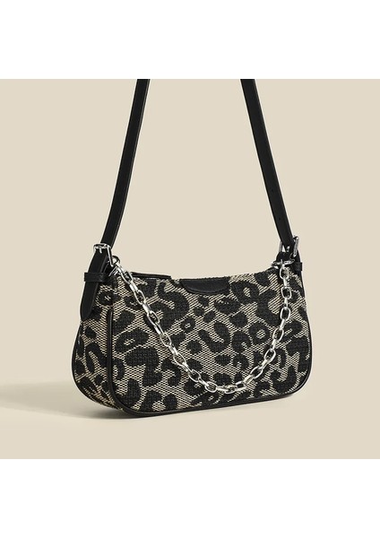 Çita Siyah Omuz Çantaları Leopar Çita Baskı Kadınlar Için 2023 Yeni Lüks Zincirler ile Crossbody Küçük Moda Siyah Bayanlar Debriyaj Çanta (Yurt Dışından) fiyatları