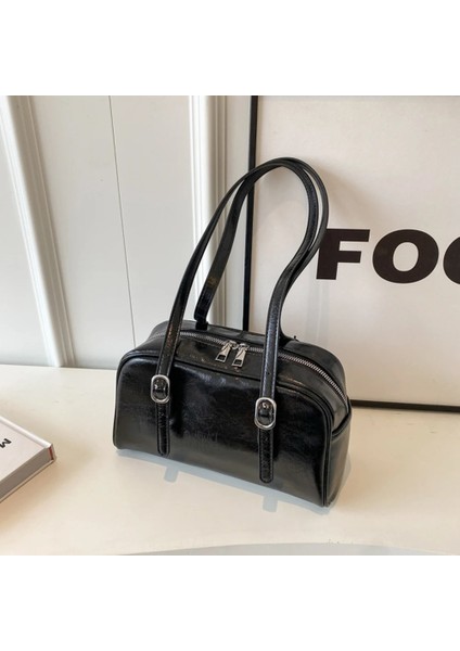 Siyah Kadın Boston Çanta Düz Renk Rahat Omuz Çanta Ayarlanabilir Askı Tote Çanta Koltukaltı Çanta Iş Alışveriş Seyahat Için (Yurt Dışından) indirimleri