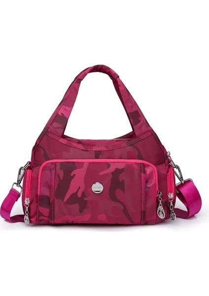 Camo Gül Kış Yeni Yüksek Kaliteli Kadın Çantası Sıcak Satış Gençlik Trendi Çok Yönlü Bir Omuz Crossbody Çanta Moda Rahat Çanta (Yurt Dışından)