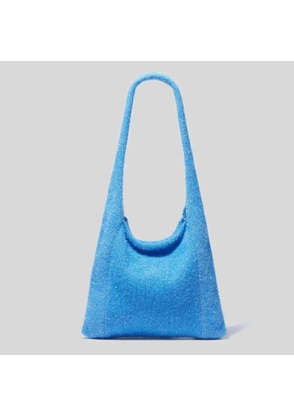 Kadınlar Için Mor Sol Taraf Gümüş Yumuşak Omuz Çantaları 2023 Kış Yeni Trend Tasarımcısı Moda Çanta ve Çantalar Örgü Koltukaltı Çanta (Yurt Dışından) indirimleri