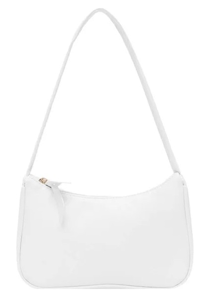 Beyaz Yeni Trendy Vintage Kadın Çanta Kadın Küçük Subaxillary Çanta Rahat Retro Mini Omuz Çantası Retro Tote Çanta Kadınlar Için (Yurt Dışından)