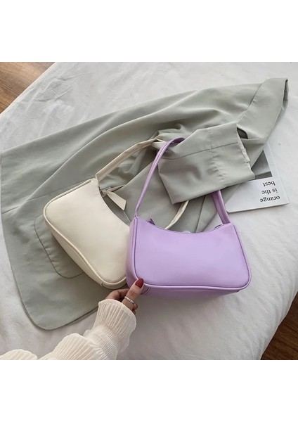 Beyaz Yeni Trendy Vintage Kadın Çanta Kadın Küçük Subaxillary Çanta Rahat Retro Mini Omuz Çantası Retro Tote Çanta Kadınlar Için (Yurt Dışından) indirimleri