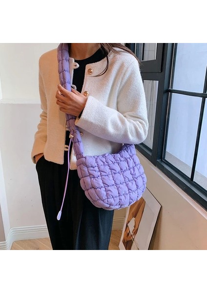 Açık Mavi 30CMX25CMX8CM Sol Taraf Küçük Naylon Tasarım 2023 Trend Kore Moda Omuz Çantaları Kadınlar Için Basit Crossbody Çanta Çanta Bayan Seyahat Hobo Çanta (Yurt Dışından) modelleri