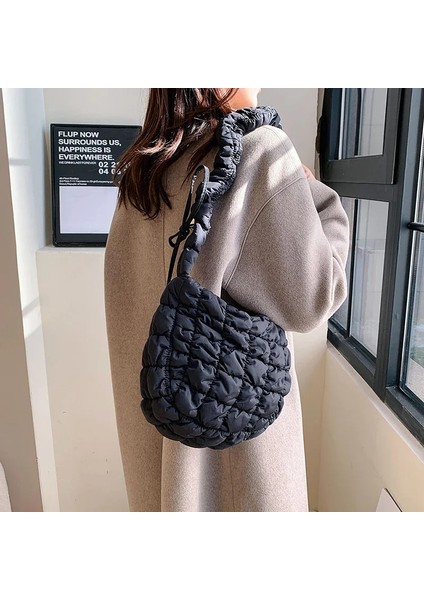 Açık Mavi 30CMX25CMX8CM Sol Taraf Küçük Naylon Tasarım 2023 Trend Kore Moda Omuz Çantaları Kadınlar Için Basit Crossbody Çanta Çanta Bayan Seyahat Hobo Çanta (Yurt Dışından) fırsatları