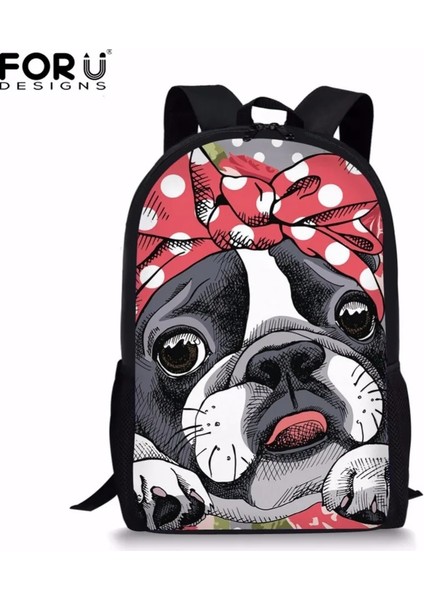 Z2527C Forudesigns Kız Sırt Çantası Sevimli 3D Köpek Boston Terrier Baskı Öğrencileri Çocuklar Okul Çantaları Çocuk Sırt Çantası Genç Kız Sırt Çantası (Yurt Dışından) fiyatları