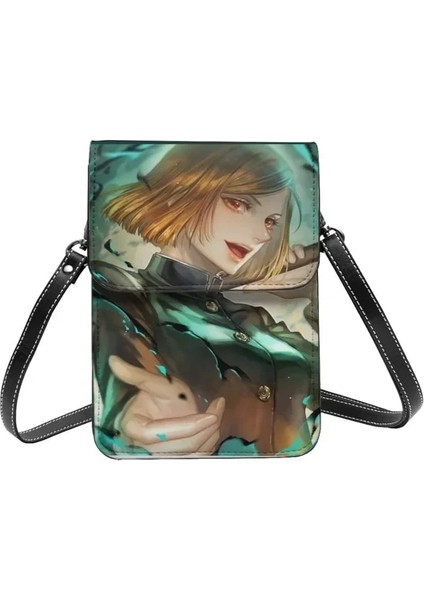 Stil 3 Bir Boyut Gojo Yuji Itadori Megumi Fushiguro Nobara Omuz Çantası Jujutsu Kaisen Alışveriş Eğlenceli Seyahat Kadın Cep Telefonu Çantası Hediyeler Retro Çanta (Yurt Dışından)