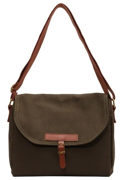 Yeşil 2023 Sıcak Moda Kanvas Kadın Crossbody Çanta Yeni Rahat Modern Trend Düz Renk Omuz Çantası Tasarımcısı Klasik Bayan Çanta. (Yurt Dışından)