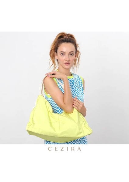 Bej Cezira Büyük Omuz Bayanlar Bezi Boston Çantası Seyahat Spor Spor Kadınlar Gecede Büyük Rahat Naylon Haftasonu Çanta (Yurt Dışından) modelleri